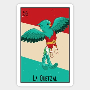 La Quetzal // Mexican Luchador Bird Loteria Card Sticker